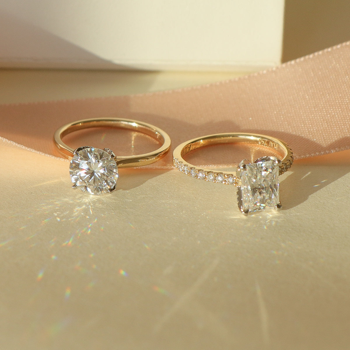 1+ carat diamond rings