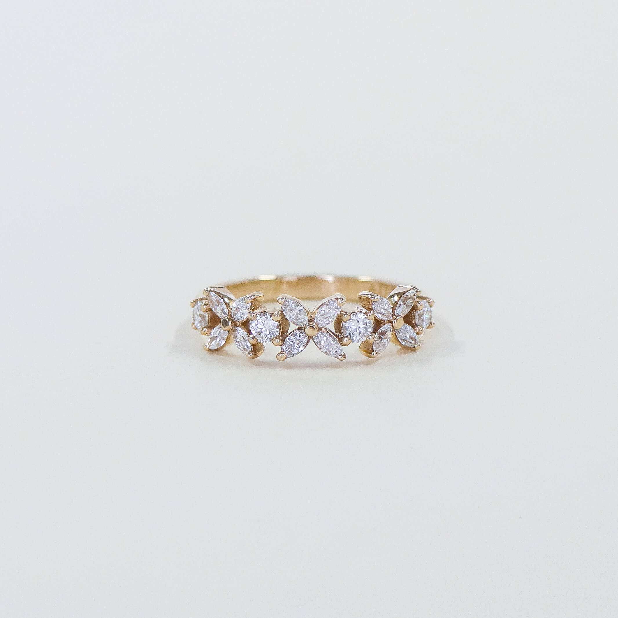 GOLD FLORA COIN RING