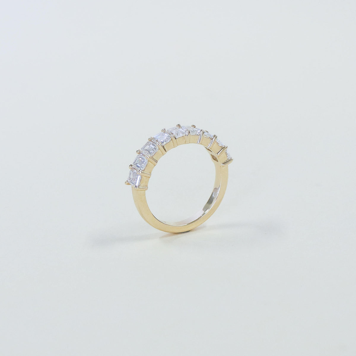 Celine emerald cut diamond ring.