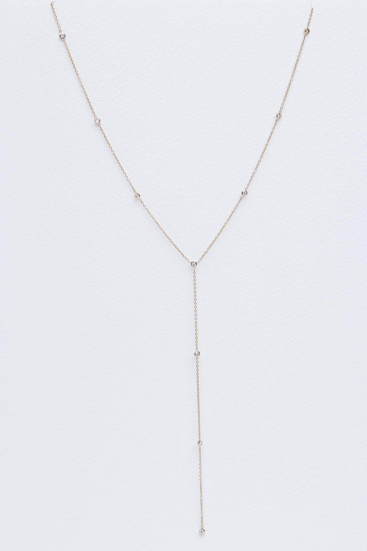 Diamond lariat necklace