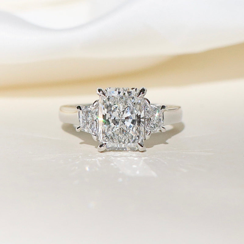 Diamond ring on a light background