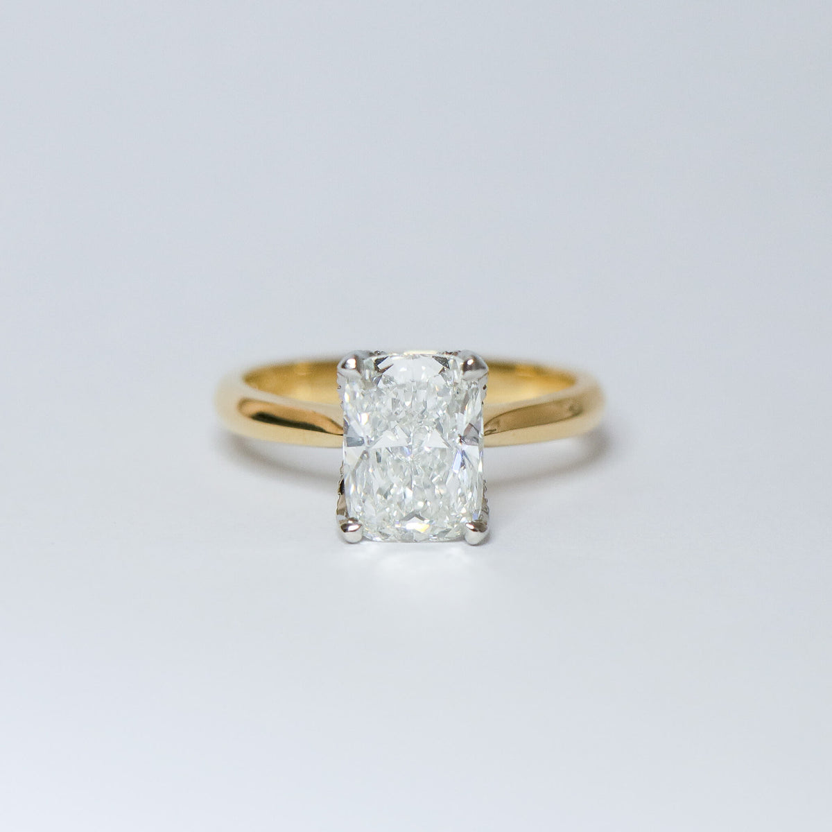 Cushion Fleur solitaire engagement ring
