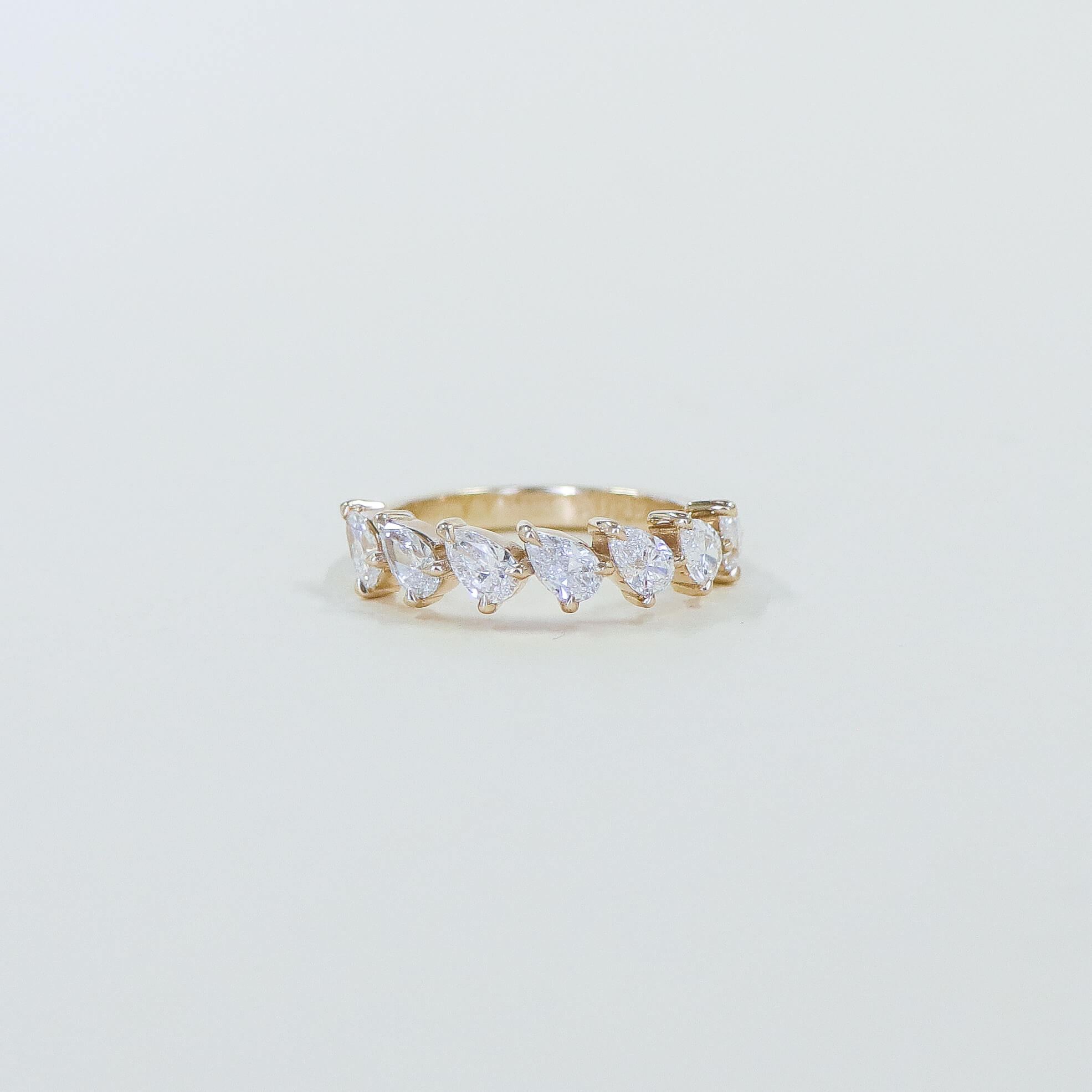 Autumn pear diamond ring.