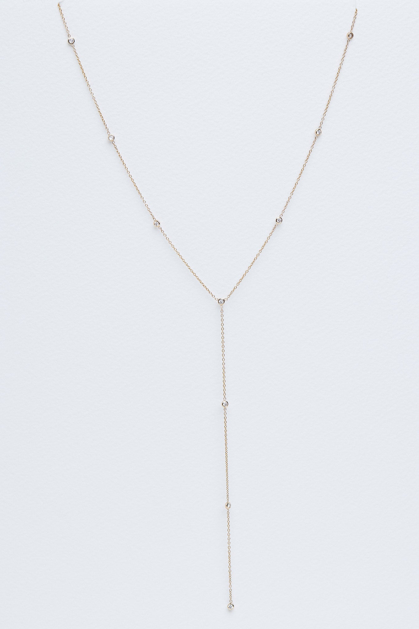 Diamond lariat necklace 