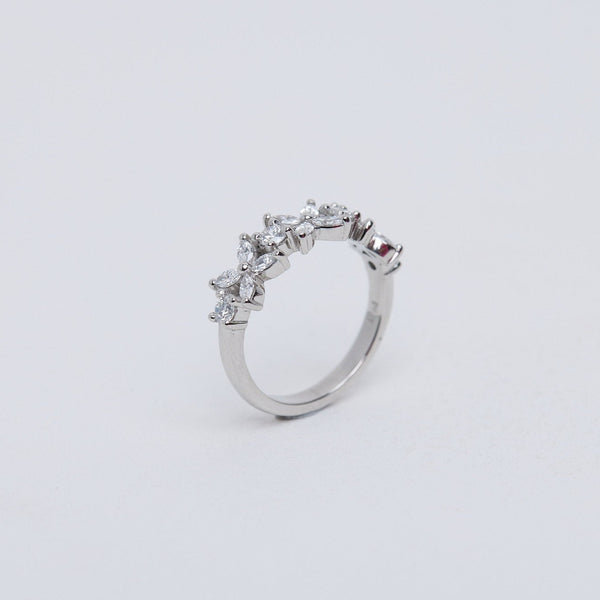 Diamond flower ring.